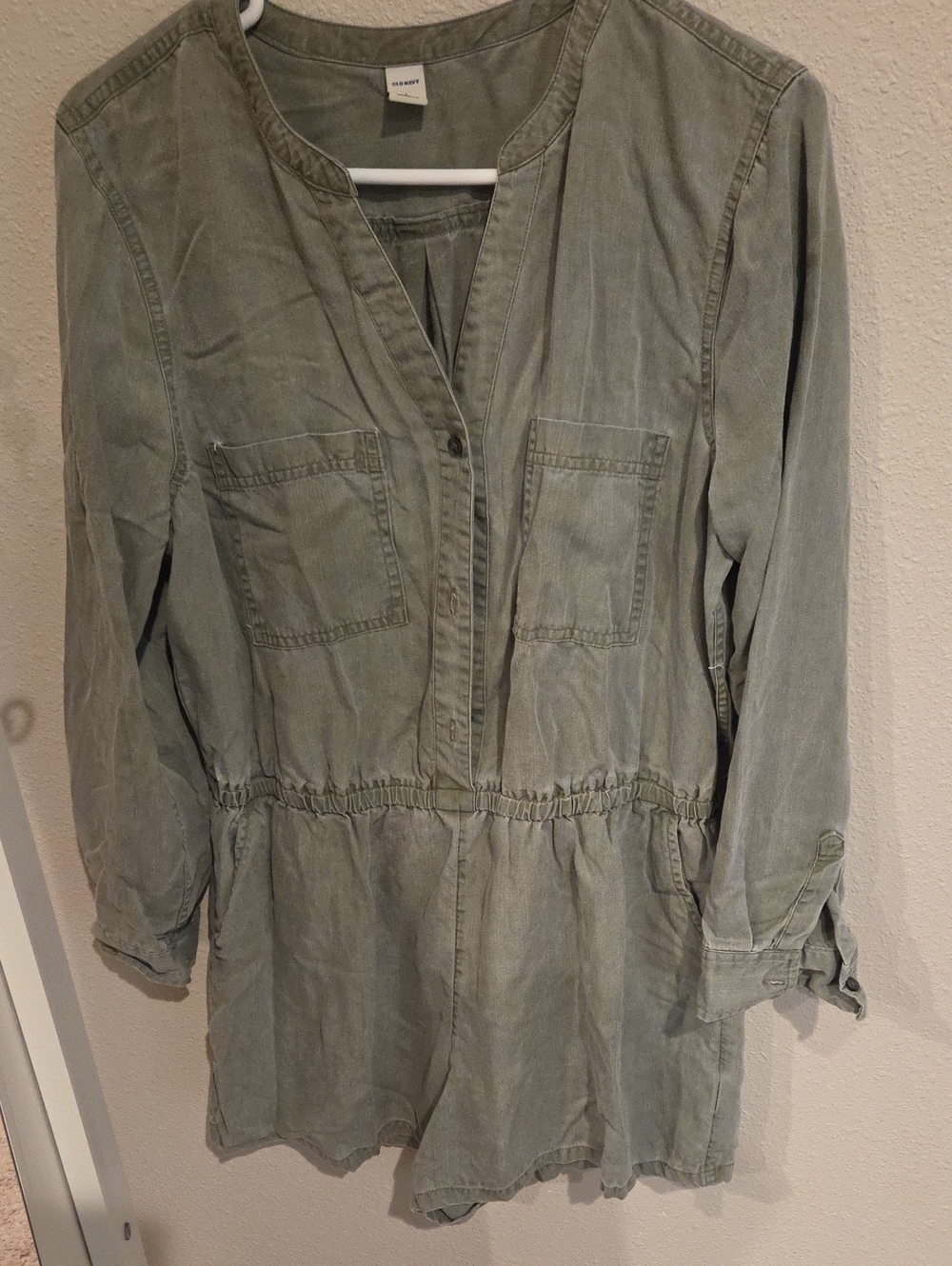 Old Navy Casual Olive Green Women’s Lightweight Long Sleeve Rumper
